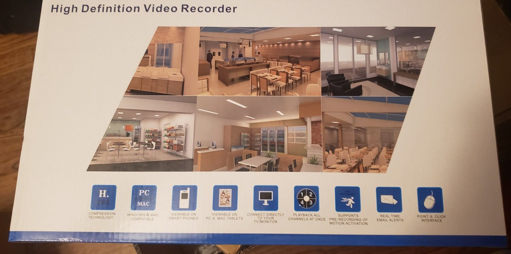 New in box!!! 4 security cameras equipment