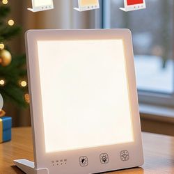 Sun Light Therapy Lamp with Red Light - 10000 Lux LED Sun Light Therapy Lamp for Face, Improving Mood, Energy, Sleep & Skin Care, Retail $92