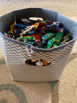 Box of toy cars