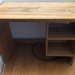Oak Wooden desk 42”x24”x30”-- delivery free within 5-6 miles