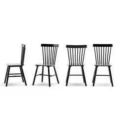 Set of 4 Black Windsor Dining Chairs