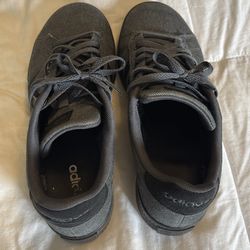 Gray and black addidas