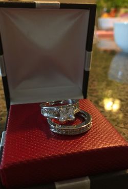 18k silver white gold wedding ring