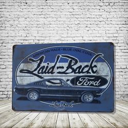 Ford Vintage Style Antique Collectible Tin Metal Sign Wall Decor
