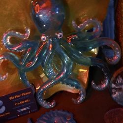 Octopus art wall bedroom kitchen