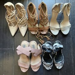 5 Pair Designer Heels Sz 9-9.5 Schultz, Camuto,Kors, Madden, Aldo