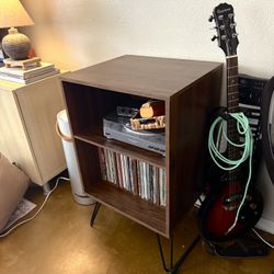 Brown Shelving Unit Console Table