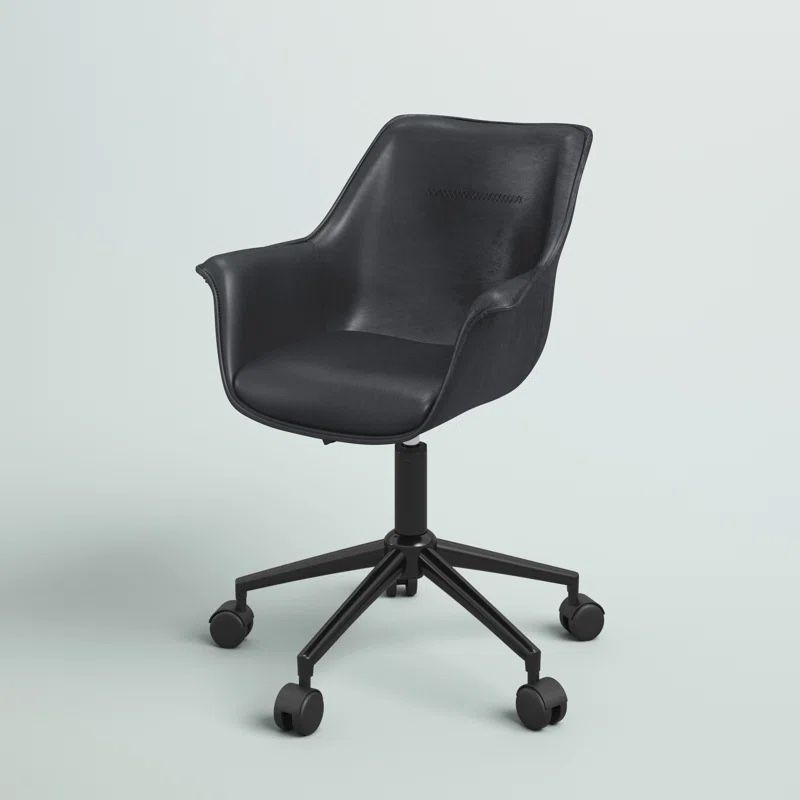 Banski Faux Leather Office Chair with Metal Base