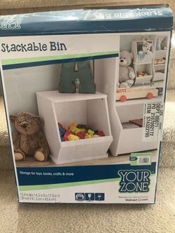 Stackable Wooden Bin / Toy Box