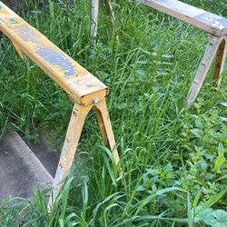 Old Saw Horse Tables