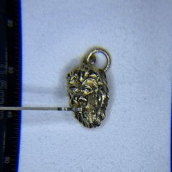 10K Gold Lion’s Head Pendant