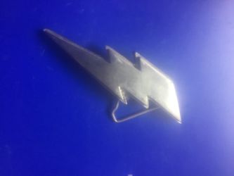 Lighting bolt belt buckle.
