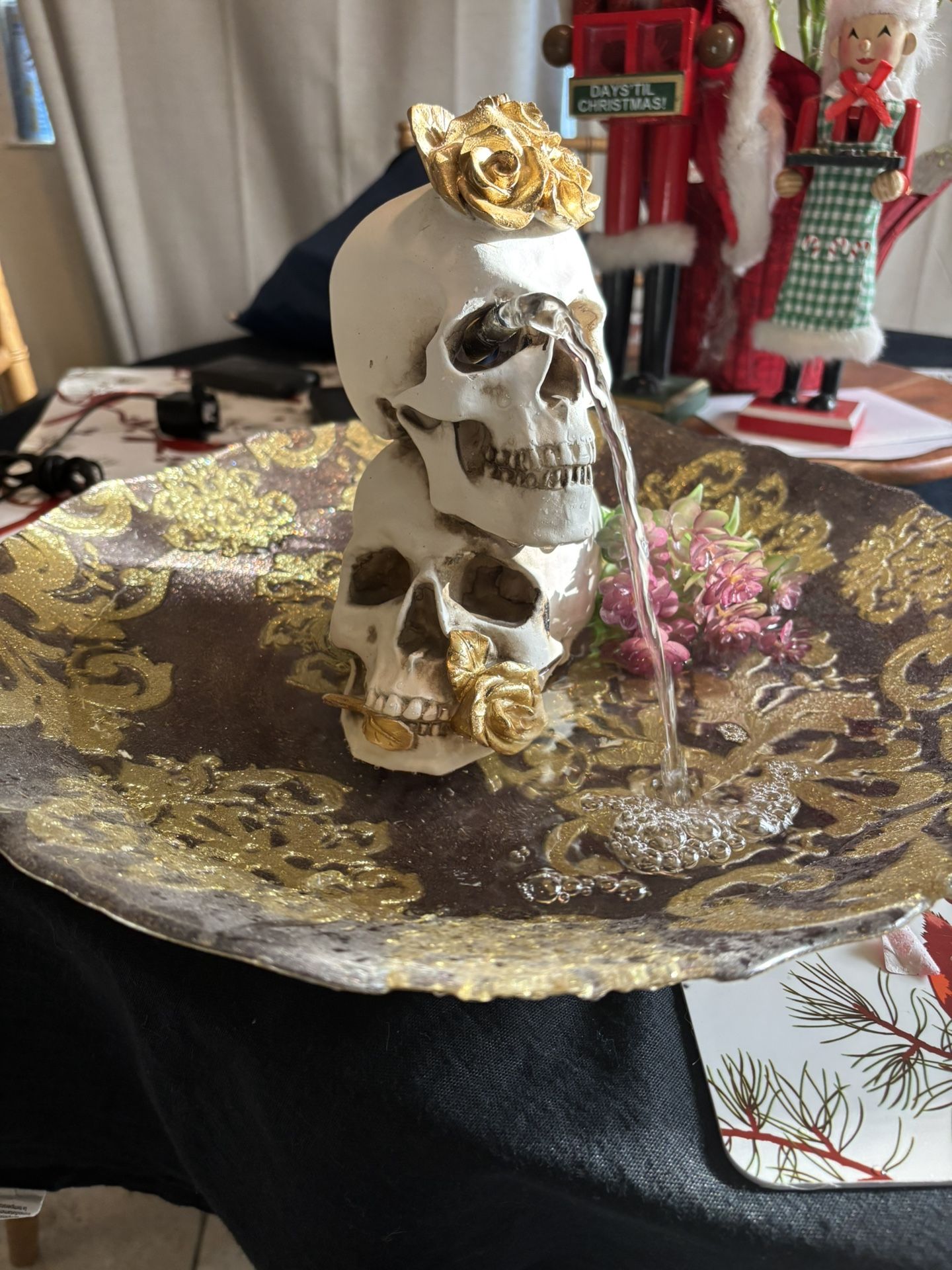 Purple Skull Water Feature 