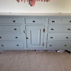Solid Wood Sage Green Dresser