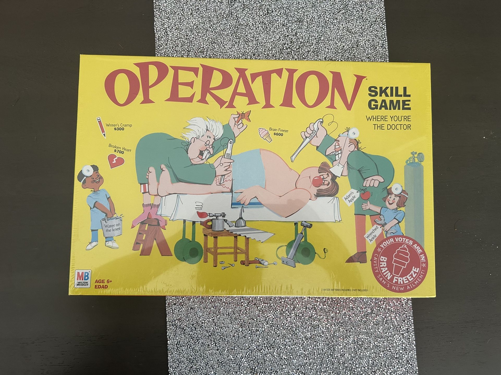 Vtg 2003 New Sealed Milton Bradley Operation Skill Board Game Brain Freeze