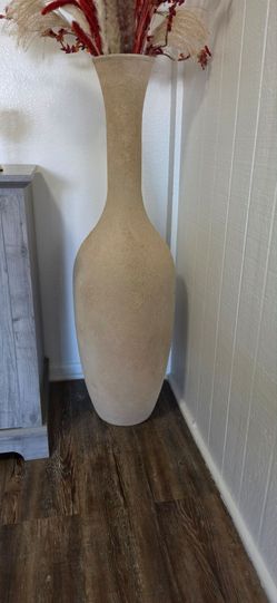 Large textured floor vase