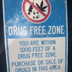 17.5 X 11.5 Drug Free Zone Sign 