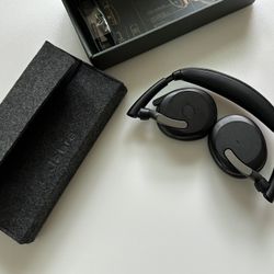 Jabra Evolve2 65 Flex Wireless Stereo Headset - Bluetooth, Noise-Cancelling ClearVoice Technology & Hybrid ANC - Certified for Microsoft Teams - Black