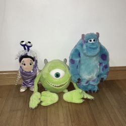 Disney Monsters Inc.: Sulley, Mike, & Boo Plush Bundle