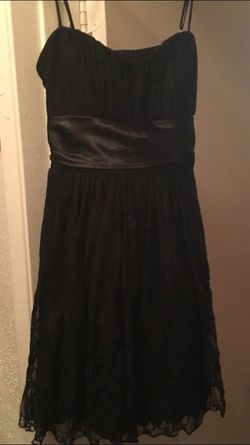 Small lace thin strapped black dress