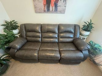 Ashley, leather power reclining sofa