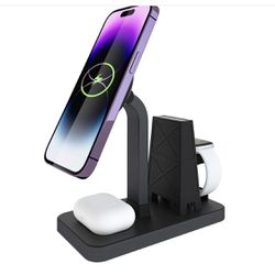 New Fast Charging Magnetic 4-1 Wireless Charging Station. 