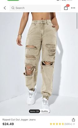 Ripped Jean Joggers