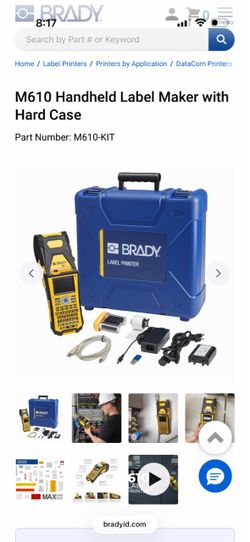 Brady M610 Handheld Label Maker Kit with Hard Case