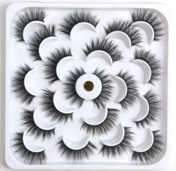 10 Pairs 3D Faux Mink Eyelashes Dramatic Faux.