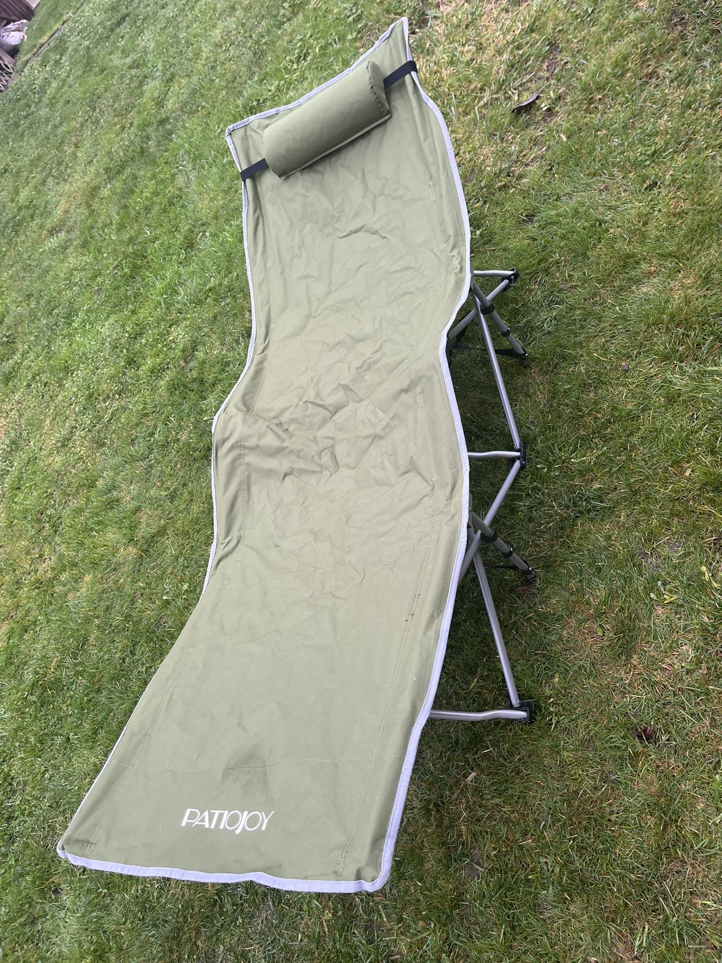 Folding Camping Cot, Sleeping Cot for Adults with Carry Bag, Weight Capacity, Slanted Head, Side Pocket, Heavy Duty Portable Camping Bed for Kids, Bea