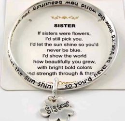 Sister charm bracelet