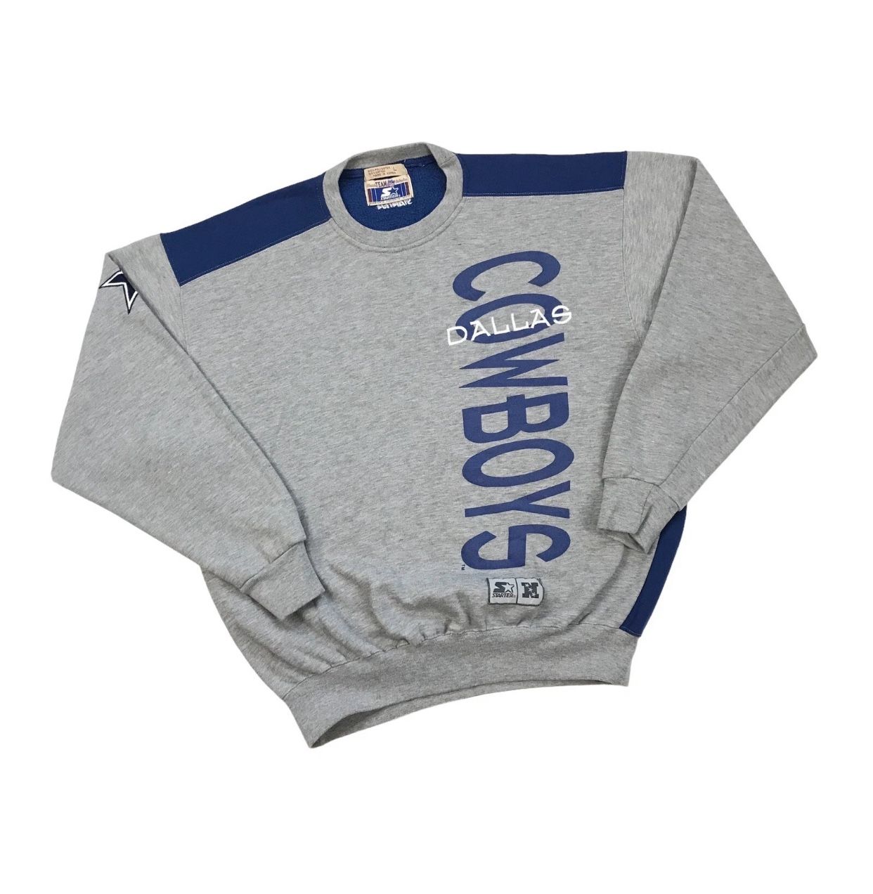 VINTAGE STARTER DALLAS COWBOYS SWEATSHIRT LARGE L MENS CREWNECK PULLOVER AIKMAN