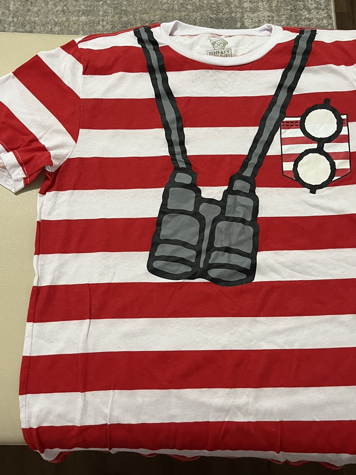 Wheres Waldo Shirt For Halloween Size L 