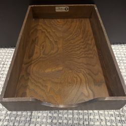 Hedges Files Vintage #1722 Wood File Tray W/Dovetail Edge 15.5” x 10.5”