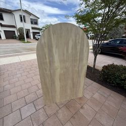 6x3.5 Ft Wood Backdrop