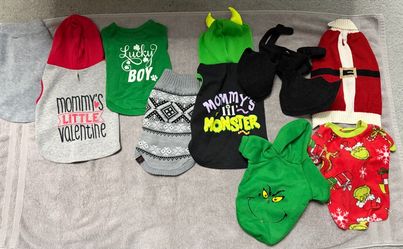 9 Holiday Dog Clothing - XS to Small