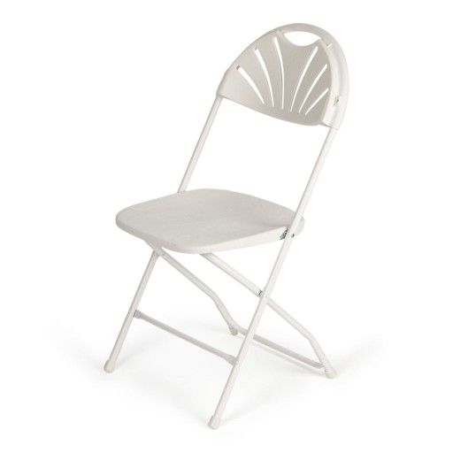 White Fan Back Chair