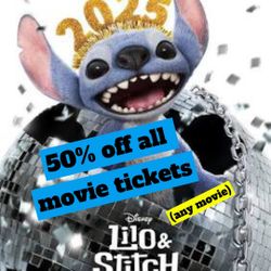 50% Off All Cinemark Movie Tickets