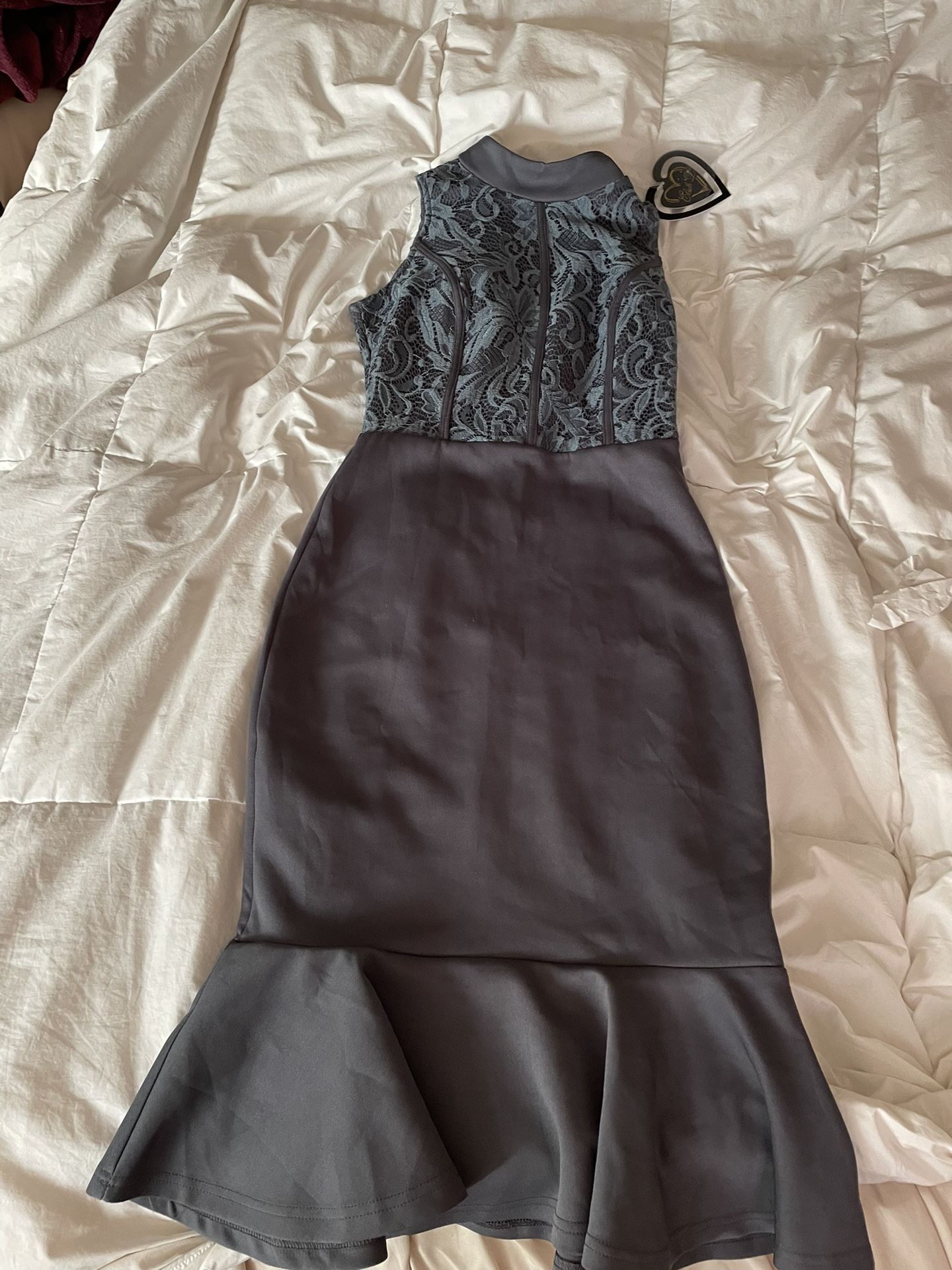 Sexy Club L Grey Blue Mermaid Dress