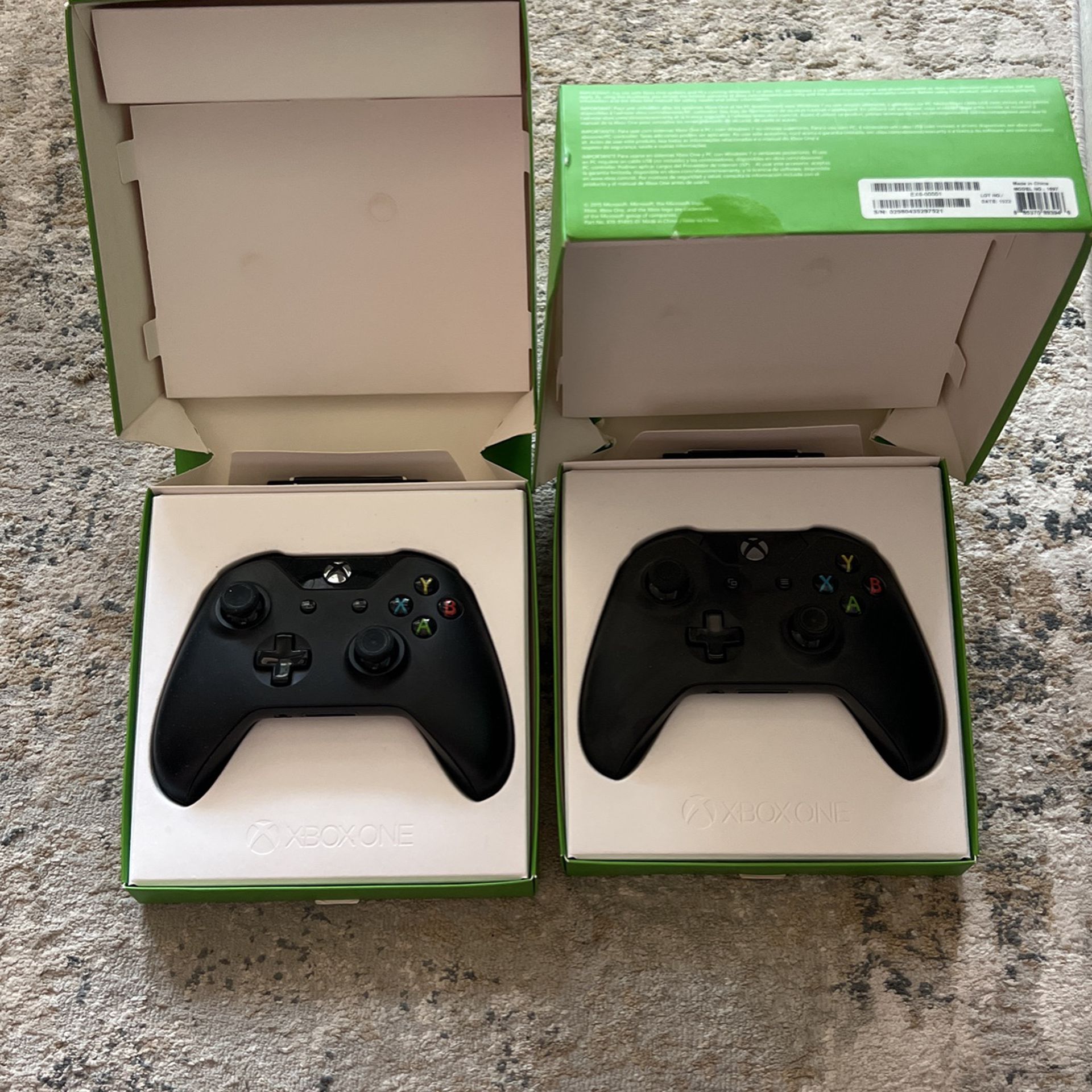 Two Lightly Used Xbox 1 Controllers
