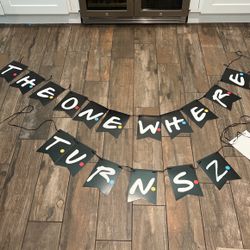 Friends Theme Birthday Banner