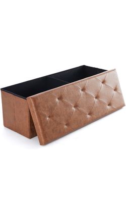 leather storage ottoman bench
