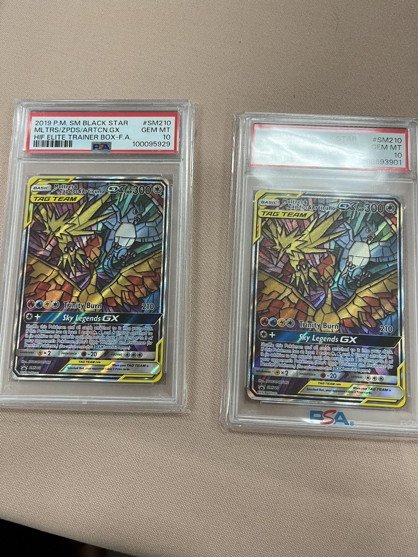 Hidden Fates Tag Team PSA 10 Glass Birds