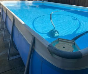 Intex - Ultra Frame 12' x 24' Rectangle Metal Frame Above Ground Pool Package