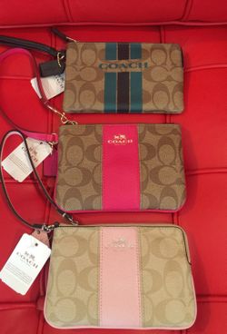 COACH - Small Wristlet Signature PVC Leather