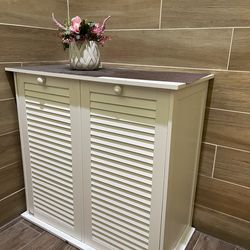 White storage cabinet