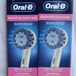 Oral-B Sensitive Gum Care Electric Brush Heads Refill, 2 packs Of  3 Count