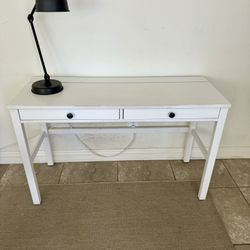 IKEA HEMNES Desk with 2 drawers, white stain, 47 1/4x18 1/2 "