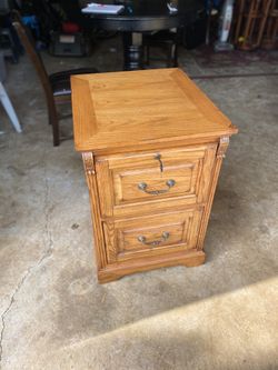 Wooden file cabinet