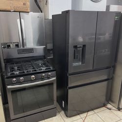 Set Refrigerator Stove Samsung 